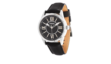 Bracelet de montre Fossil BQ1138 Cuir Noir 22mm
